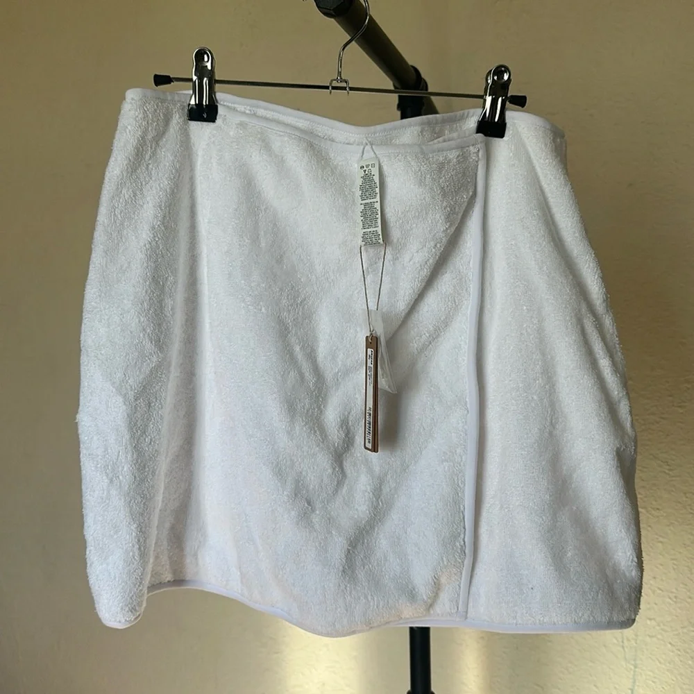 )Skims TERRY COVER UPS MINI WRAP SKIRT size‎ XL NWT